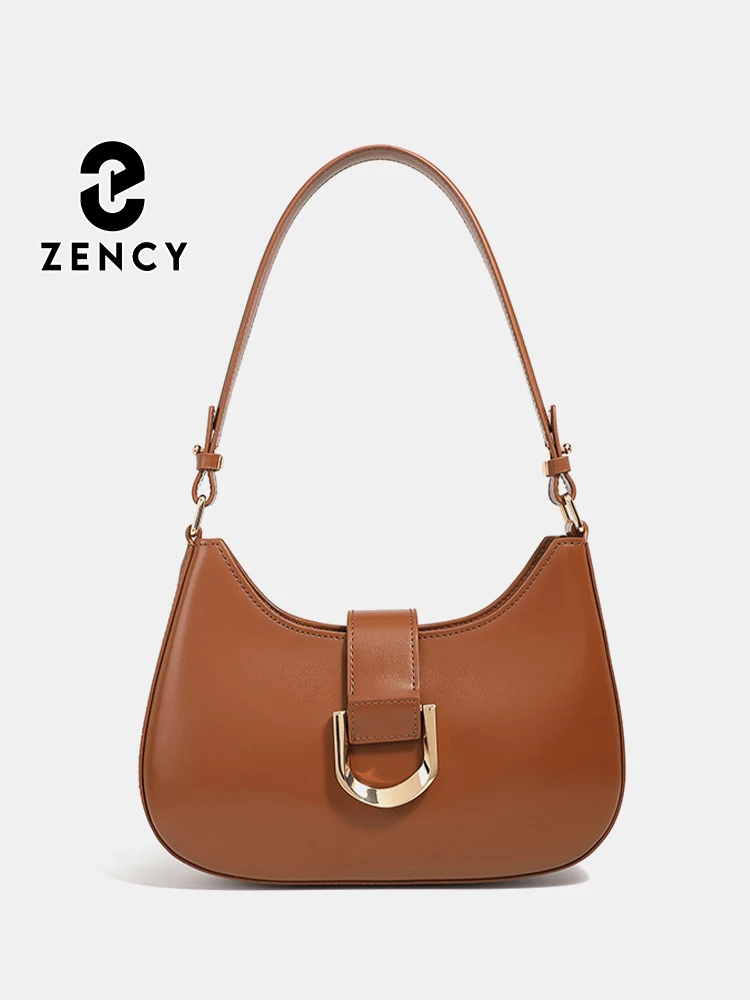 

Zency Women's Brown Leather Shoulder Bag Luxury Designer Handbag Fashion Ladies Top Handle Crossbody Bag for Dating Shopper
