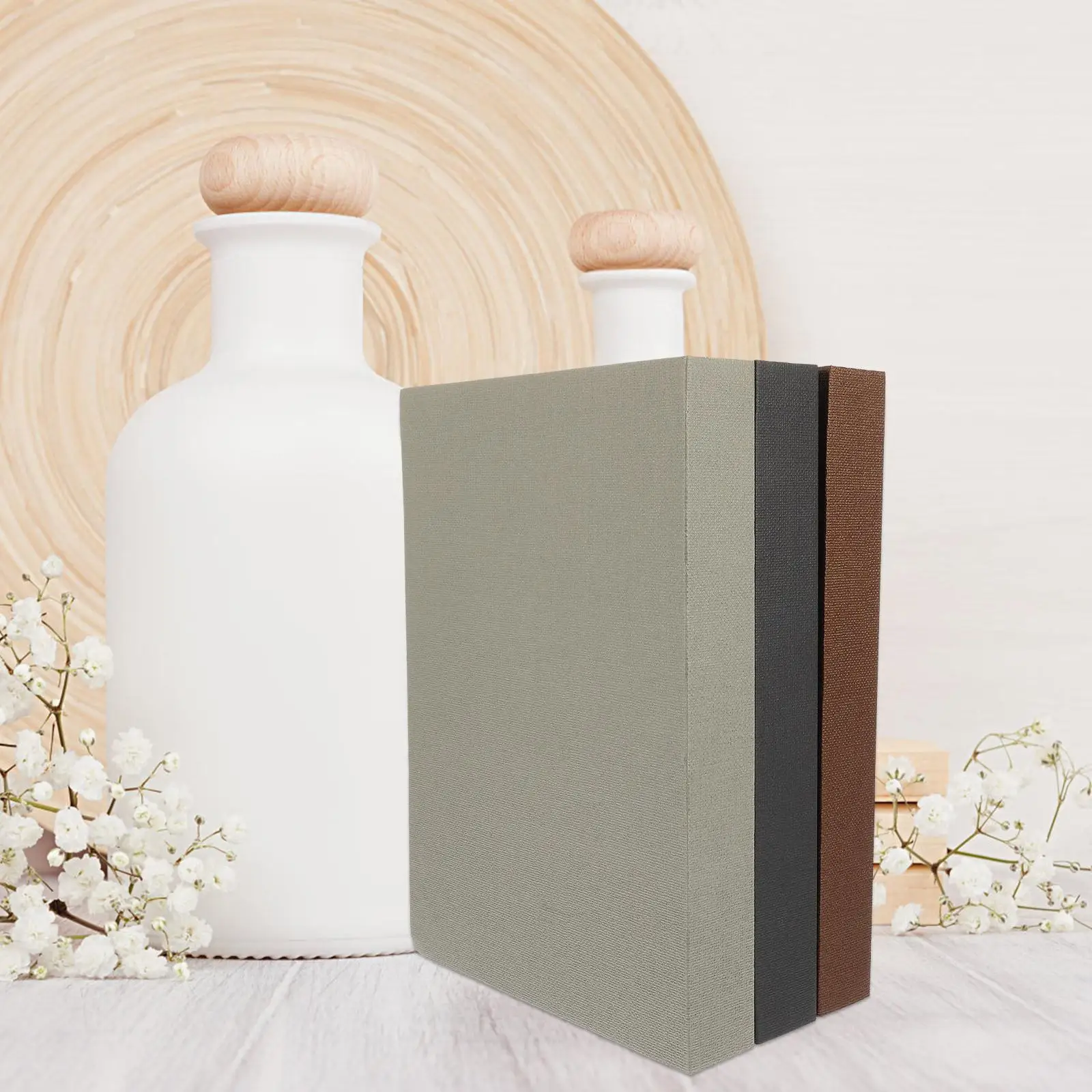 4 Pcs Simulation Book Adorn Simple Color Faux Books Decor Home Mantel Shelf Desktop Coffee Table Bookshelf Display Prop White