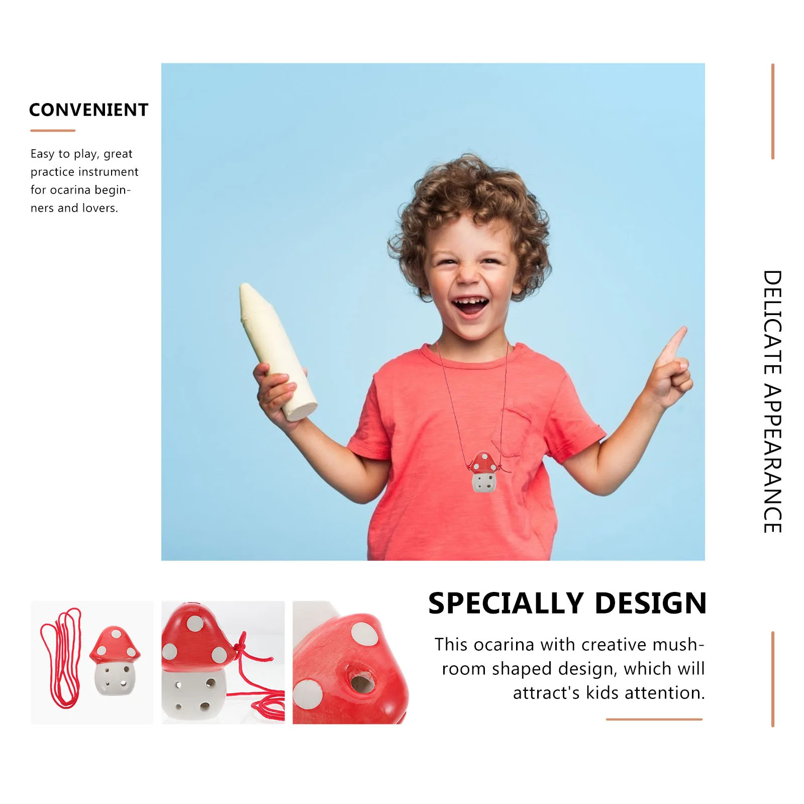 

Beginner Wind Instrument 6-Hole Ocarina Easy to Play Wonderful Sound Gift for Ocarina