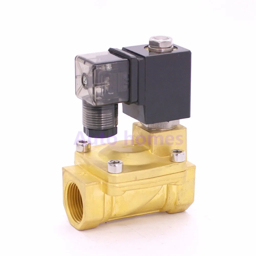 Normally Closed 2 way Pilot Diaphragm Brass electric water air Solenoid Valve 3/4