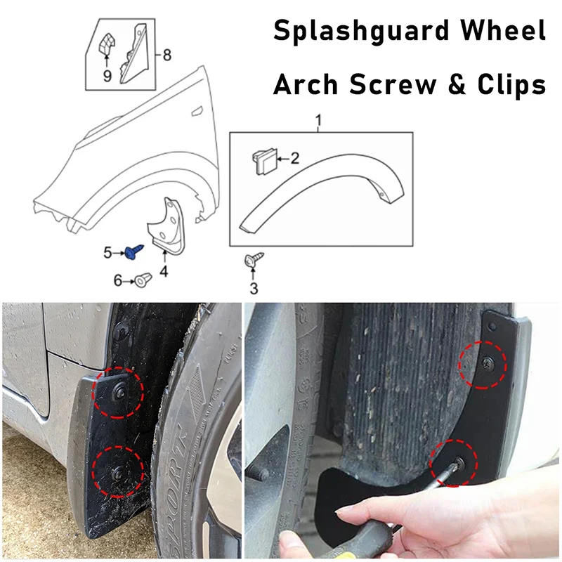 Bumper Skirt Torx Screw Bolt  Car Wheel Arch Lining Splashguard for vw passat mazda 5 Shkoda Rapid subaru xv a priori bmw e46 Vo