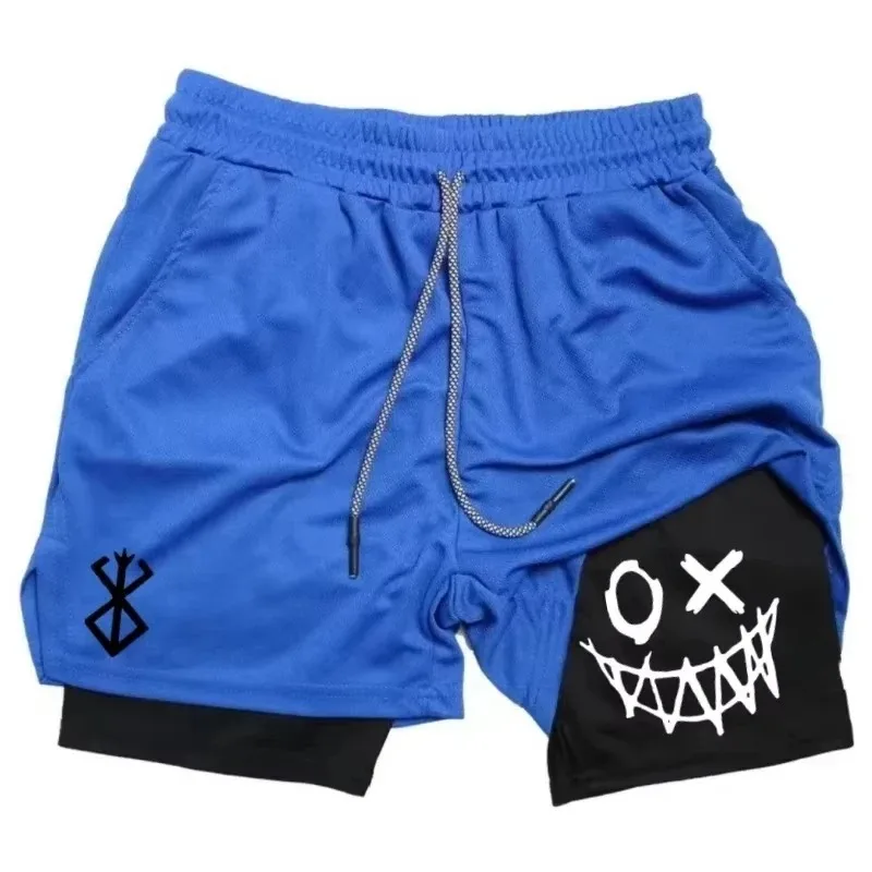 

2026 Summer New Men's Multi functional 2-in-1 Double layer Sports Shorts, Suitable for Fitness and Exercise