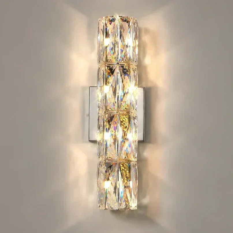 

Modern High-end Crystal Wall Light Nordic Luxury Living Room Bedroom Bedside Long Wall Lamp Hotel Villa Corridor Bracket Light