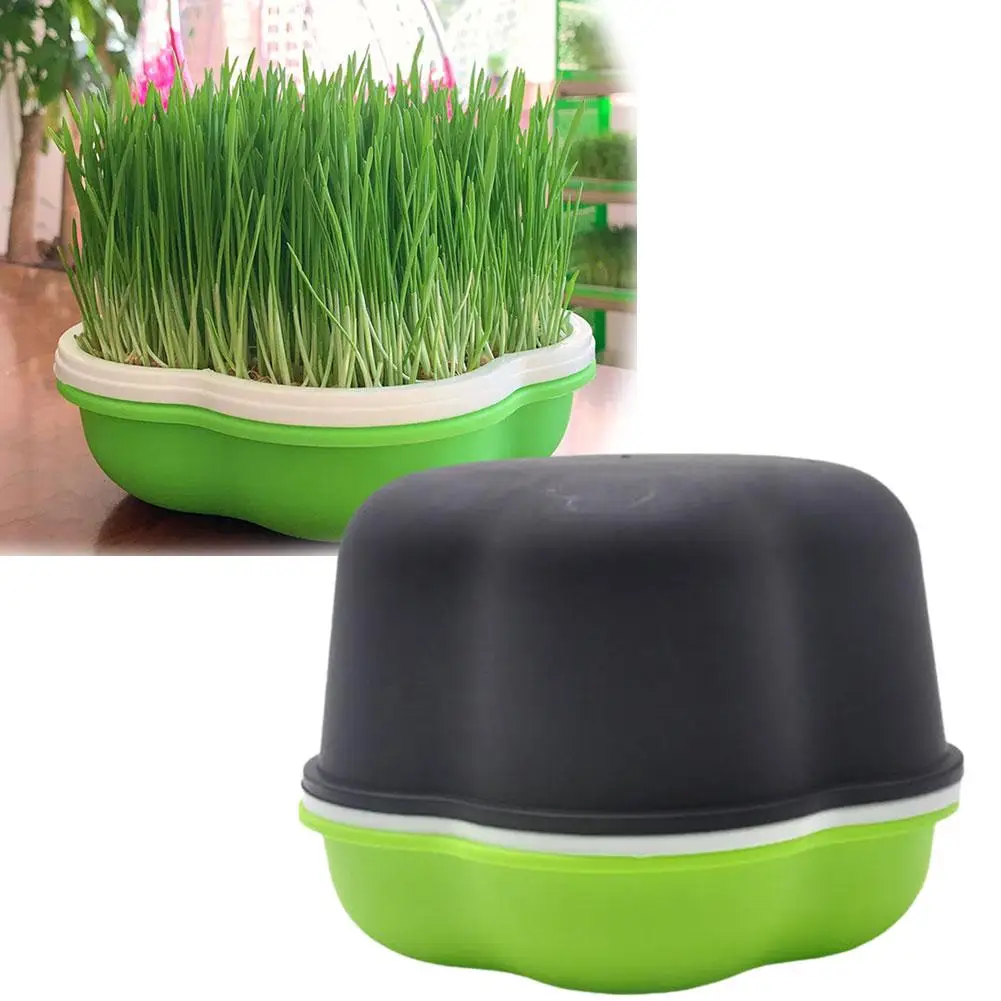 4pcs Garden Hydroponic Peanut Sprout Box Bean Pea Wheat Seedling Sprouter Tray Cat Grass Grow Germination Soilless Planting Pot