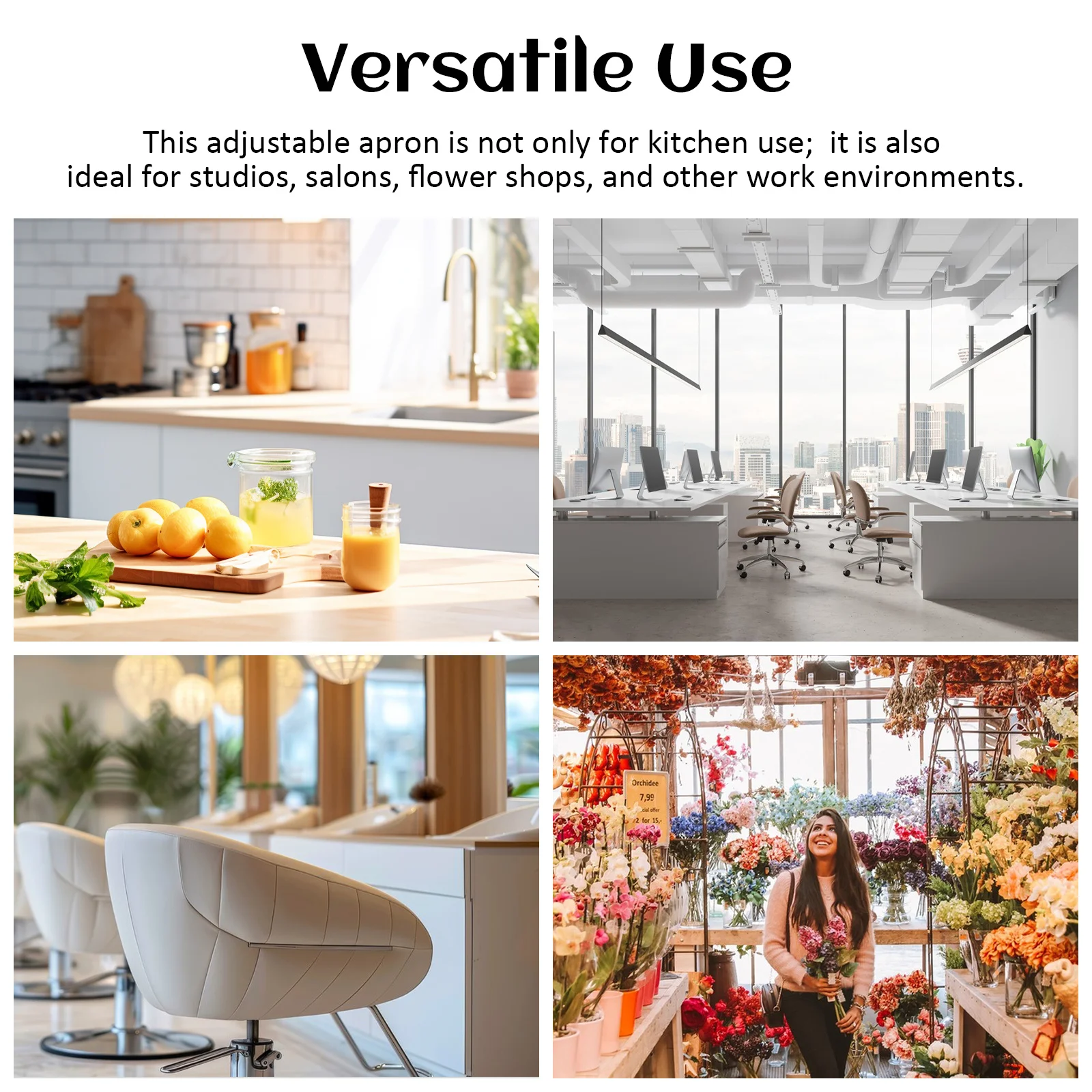 2 個シェフエプロン調節可能な調理エプロン黒ケータリングエプロン女性男性キッチンサーバースタイリッシュで耐久性のある