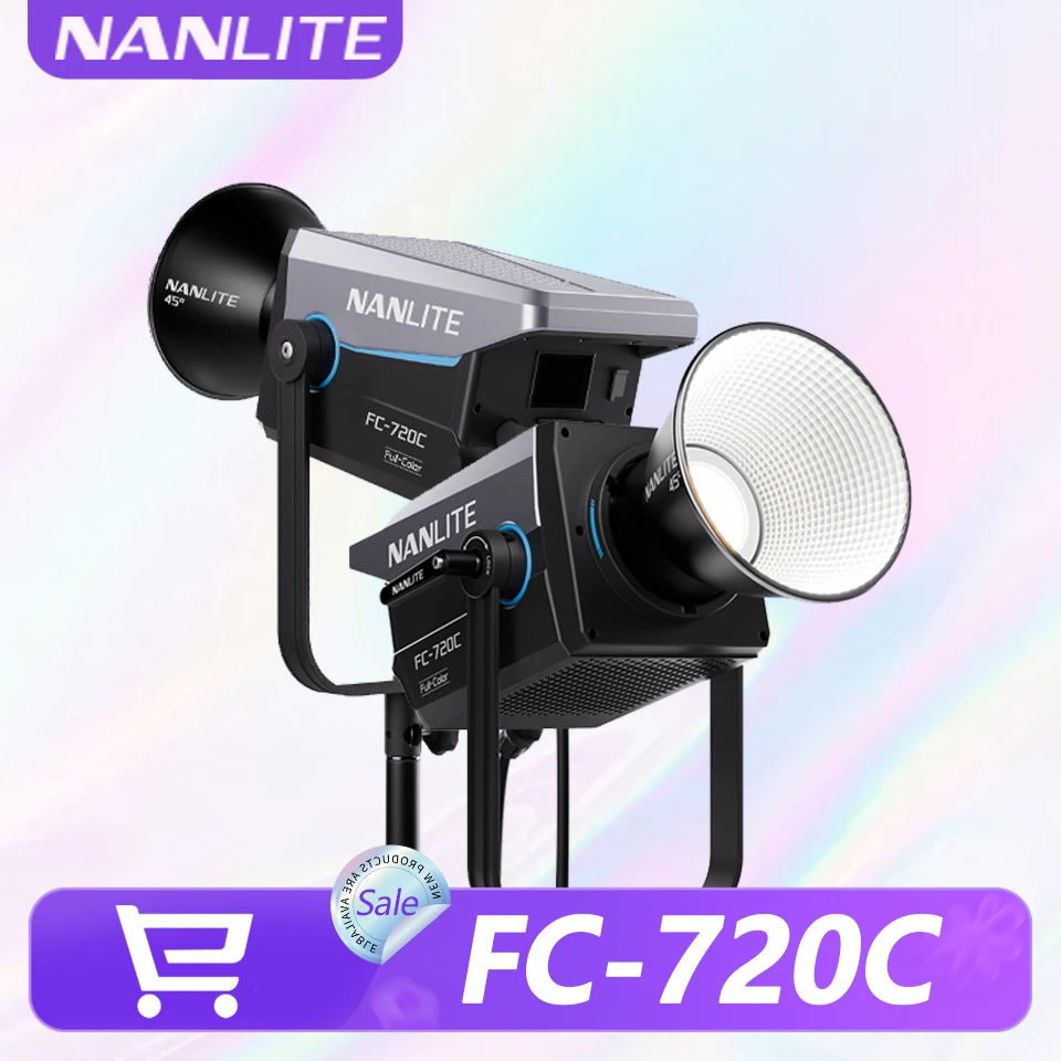 Nanlite FC-720C 750W RGBW Full Color LED Light 2400-12000K CRI95 Bowens DMX App for Studio Filmmaking
