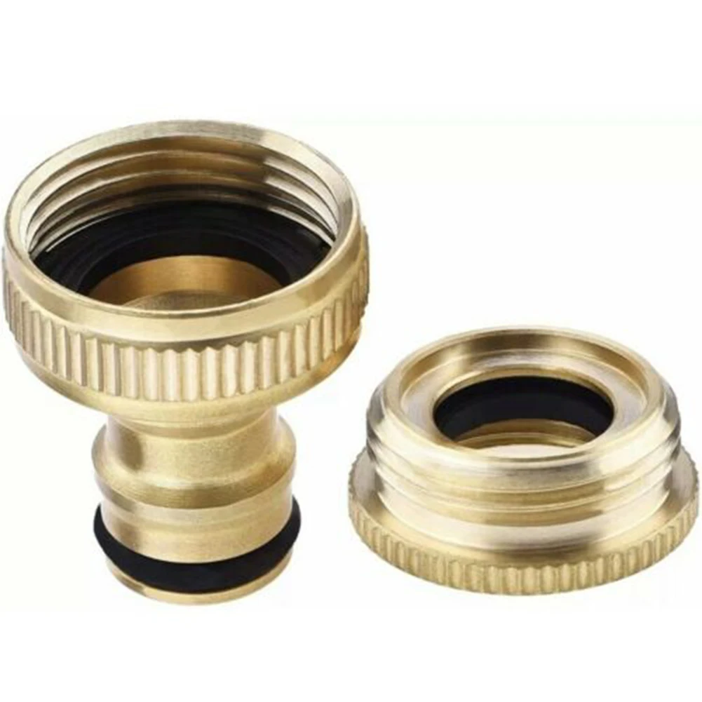 Brass Faucet Tap Connector Mixer Hose Adaptor Quick Connecter 1/2 3/4 Copper Hose Coupling Adapter Garden Watering Fittings Tool