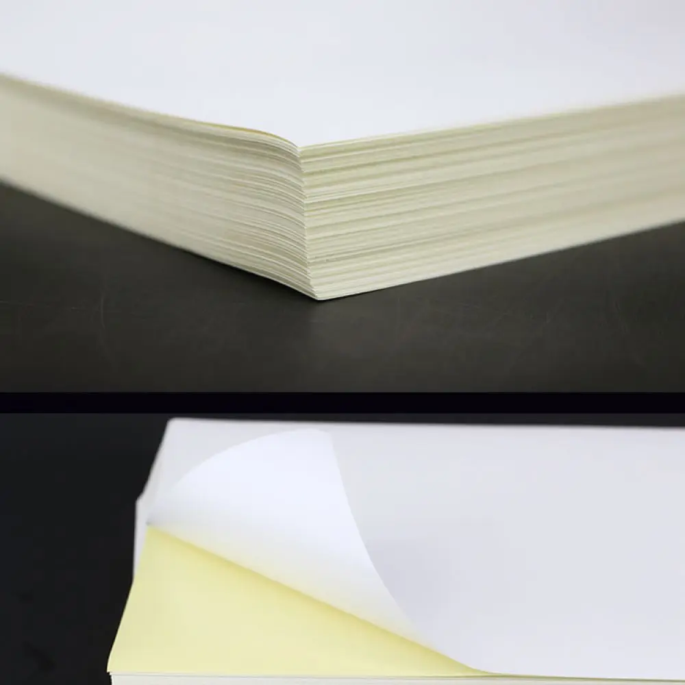 Self Adhesive Label Paper A4 Sheet For Inkjet Laser Printer Matte Glossy Kraft Finish Multi Purpose Tags DIY