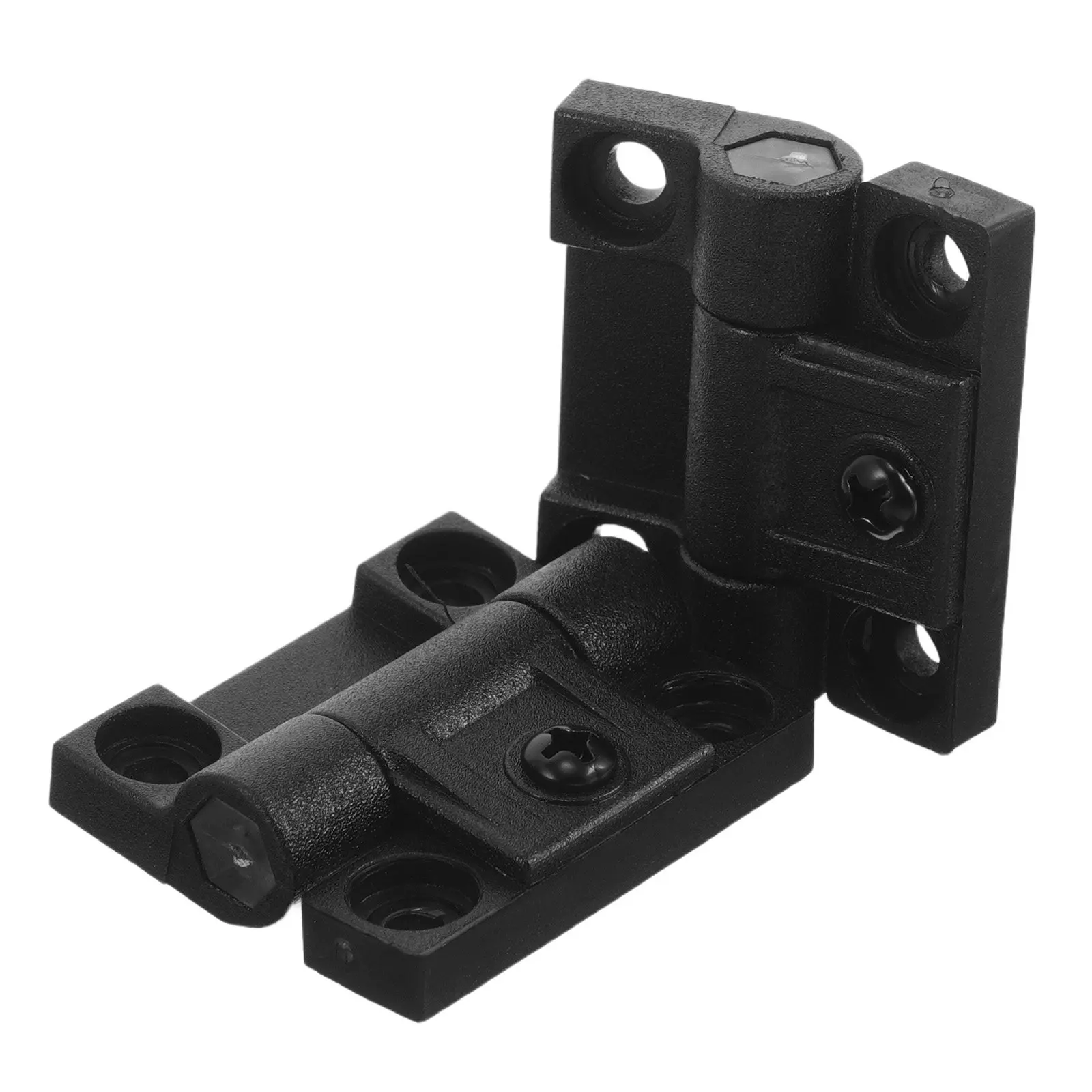 1Pair Plastic Folding Door Hinge with Precise 90 Degree Stop Torque Mechanism for Kitchen Bathroom Office Furniture Electrical