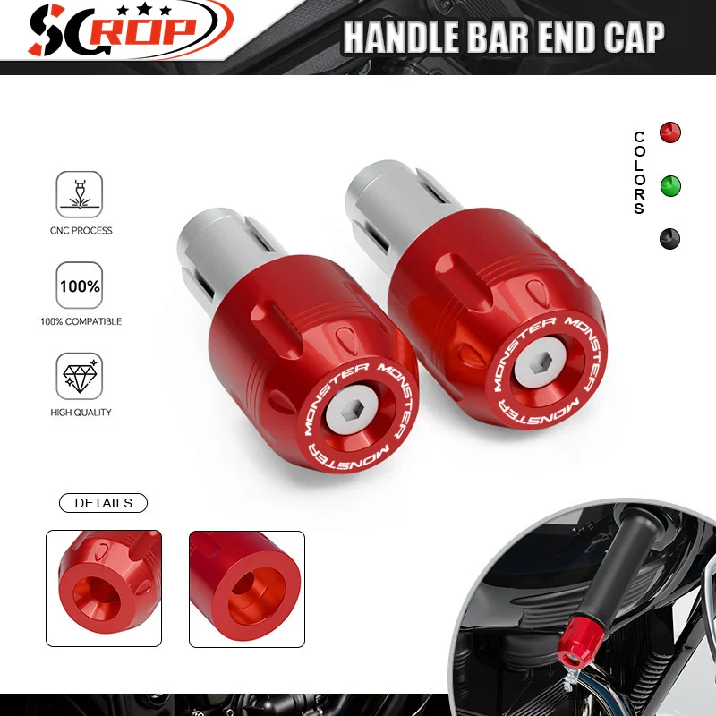 

Для MONSTER Monster 821 848 695 696 797 1200/S 1100/S мотоциклетный противовес, слайдер на руле, концевая заглушка, слайдер, ручки Monster