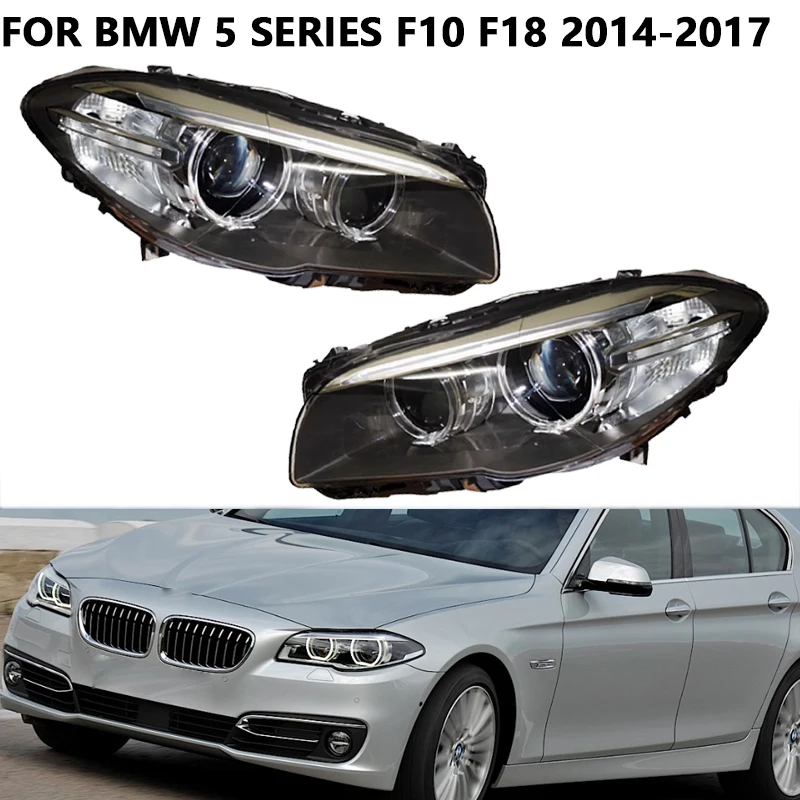 

Автомобильная фара в сборе, сигнальная лампа для BMW 5 серии F10 F18 2014 2015-2017, передняя ксеноновая фара, стоп-сигнал, автомобильные аксессуары