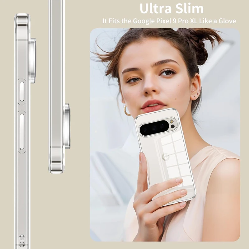 Ultra-Thin Silicone Soft Clear Case For Google Pixel 9 9A 8 8A 7 7A 6 6A 5 5A Pro 5G Cover Transparent Shockproof Shell Fundas