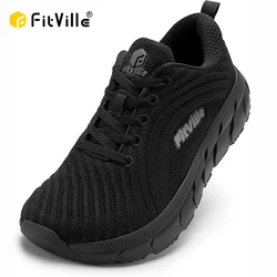 FitVille Wide Toe Box Shoes for Men Cushioned Well Extra Wide Width Shoes Non Slip Wide Lightweight Breathable Running Shoes