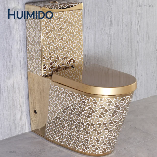 Pate bathroom Floor-to-ceiling Arabic bathroom Wc ceramic floor Standing integrated luxury gold bathroom