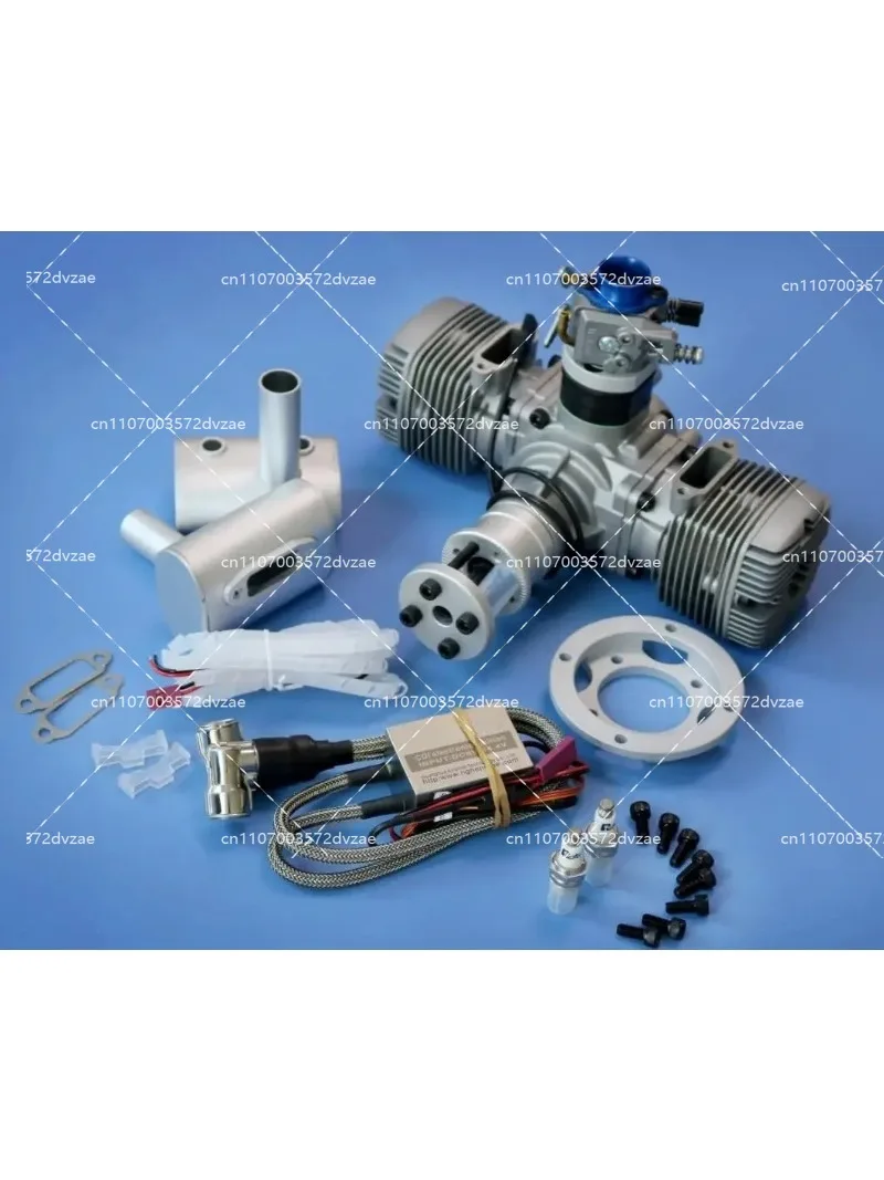 70CC 2 Stroke 2 Cylinder Engine GTT70 with Electric Self Starter for RC Airplane
