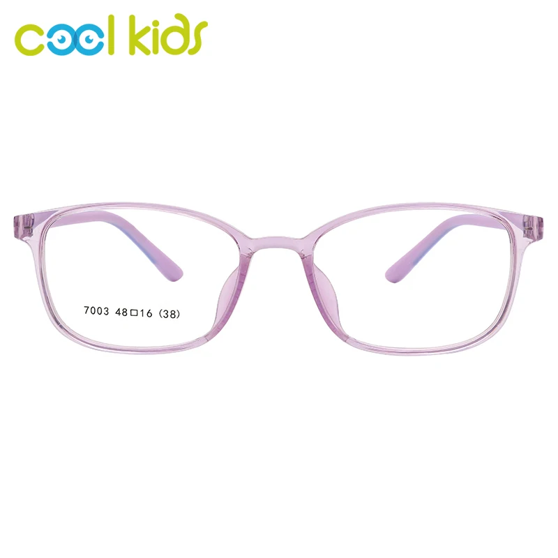 COOLKIDS الأطفال TR90 مستطيل كريستال إطارات النظارات إطارات بصرية مرنة للأطفال نظارات رياضية نظارات 7003
