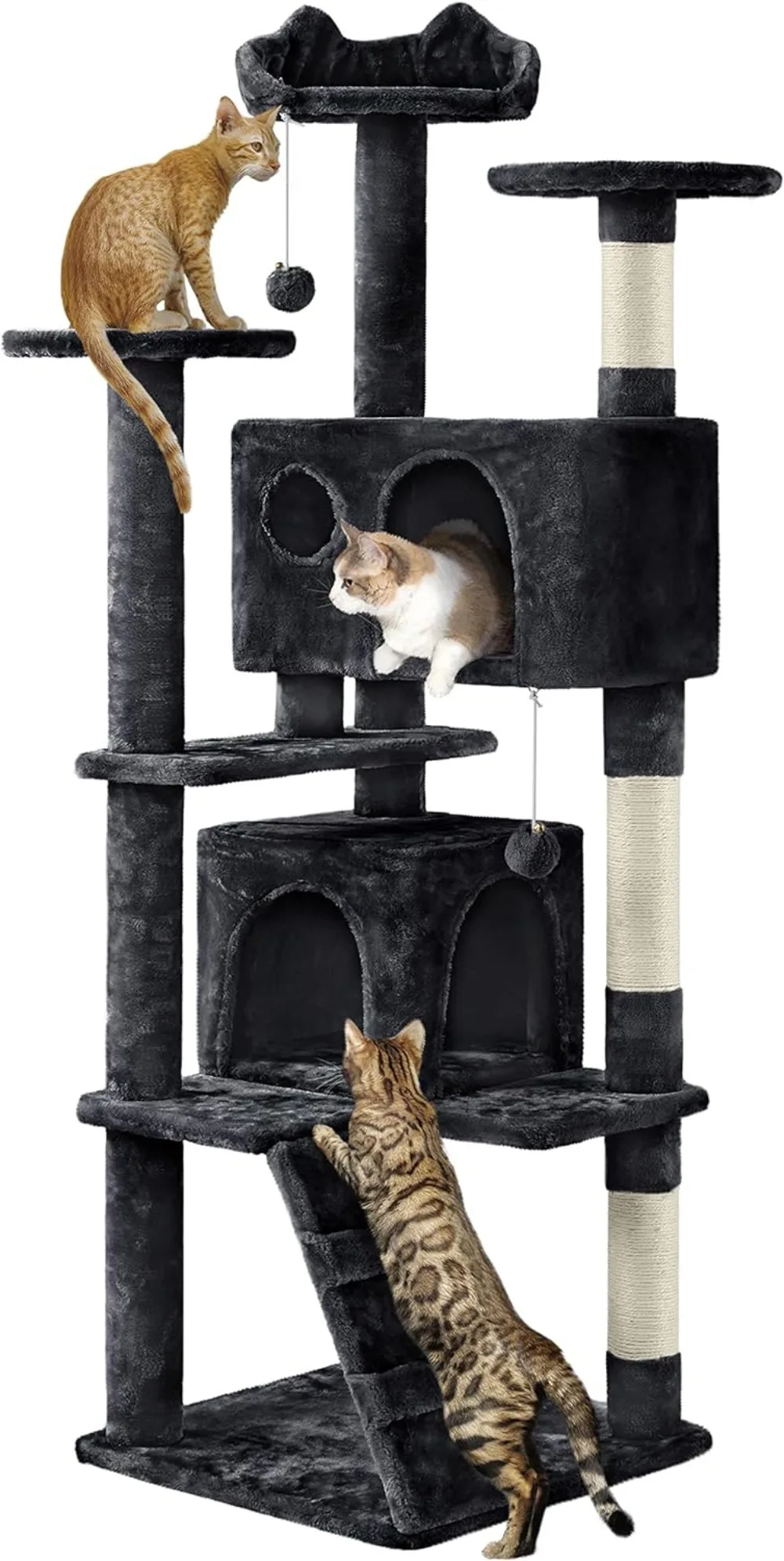 

cat tree cat tower, cat furniture with double cat apartment, There are many models of this product. Please note the difference