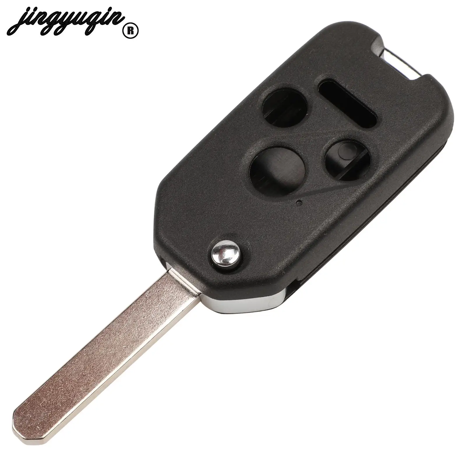jingyuqin Nowy 2-przyciskowy składany klucz zdalnego sterowania do Hondy Odyssey Rigeline Accord CRV Civic Uncut