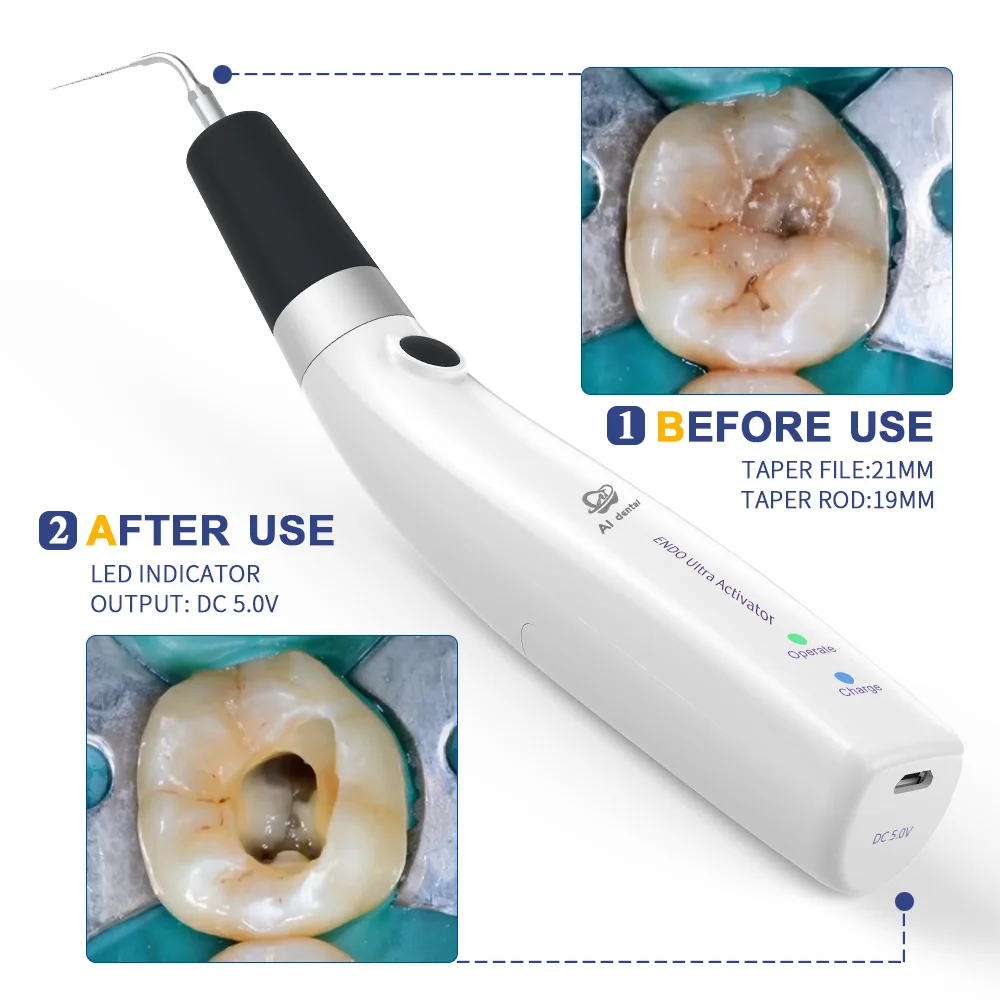 AI-Endo-IR Dental Equipment Endodontic Micro Apex Locator Ultrasonic Activator Sonic Irrigator Handpiece Replaceable Batteries