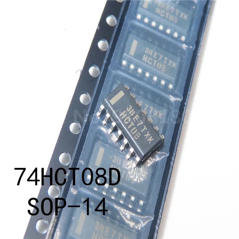 10PCS/LOT 74HCT08 74HCT08D SN74HCT08DR HCT08 SMD SOP-14 logic chip Original New In Stock