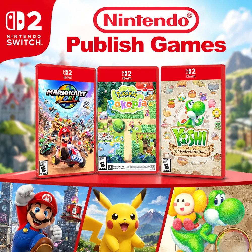 Colección de Tarjetas de Juego Físicas para Nintendo Switch 2, Publicadas Exclusivamente por Nintendo, Juegos de las Series Super Mario, Pokémon y Zelda, Compatibles con Español