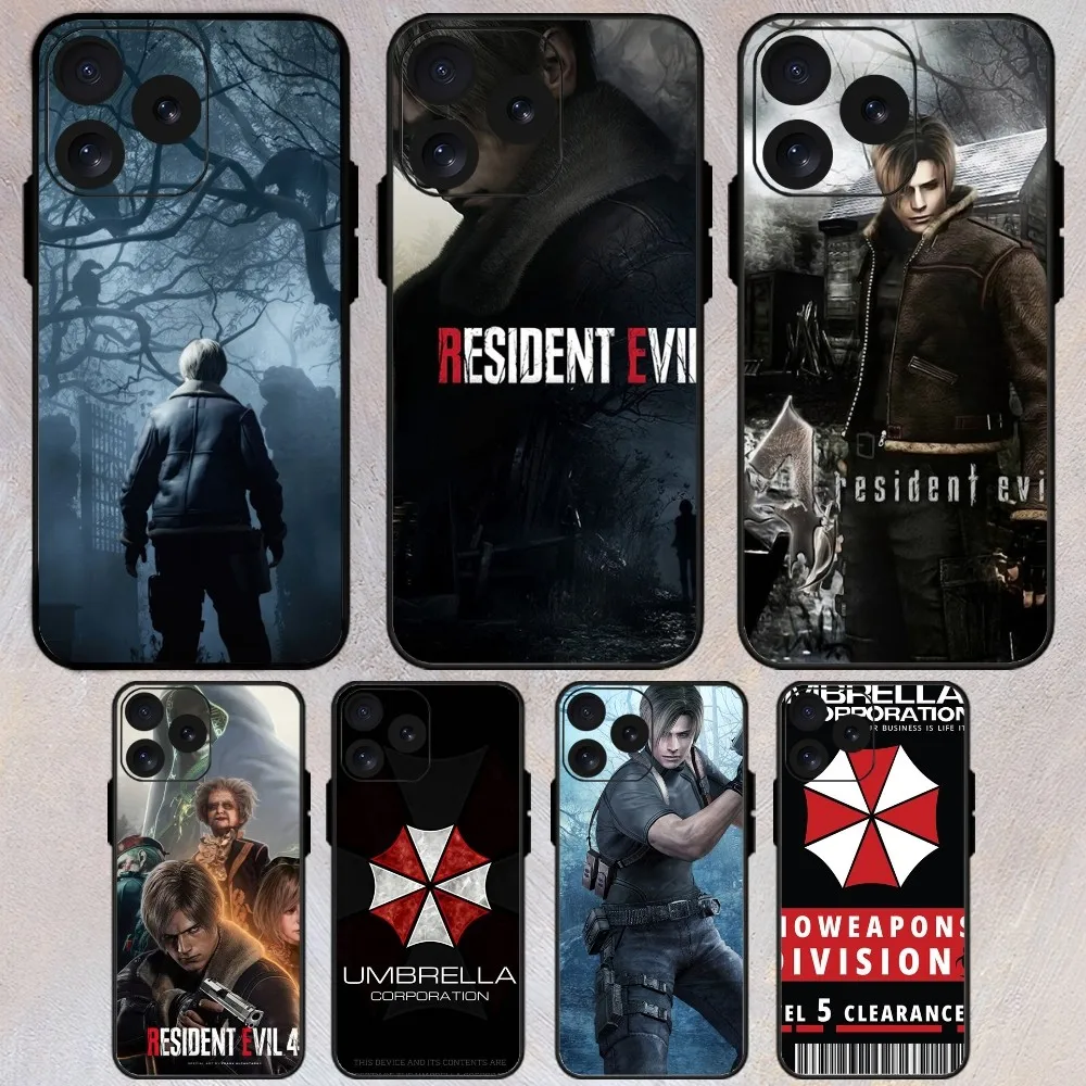 R-RESIDENT GAME EVILS 4 Phone Case For iPhone 8 11 12 13 Pro 14 15 Mini X XR XS  max Plus Shell