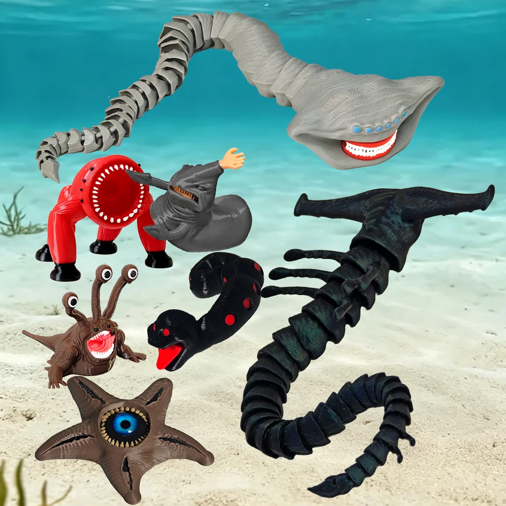 

Горячая новинка: креативная фигурка морского монстра Bloop и Eater Bloop Gran Maja, напечатанная на 3D-принтере, абстрактная коллекционная модель-игрушка для подарка
