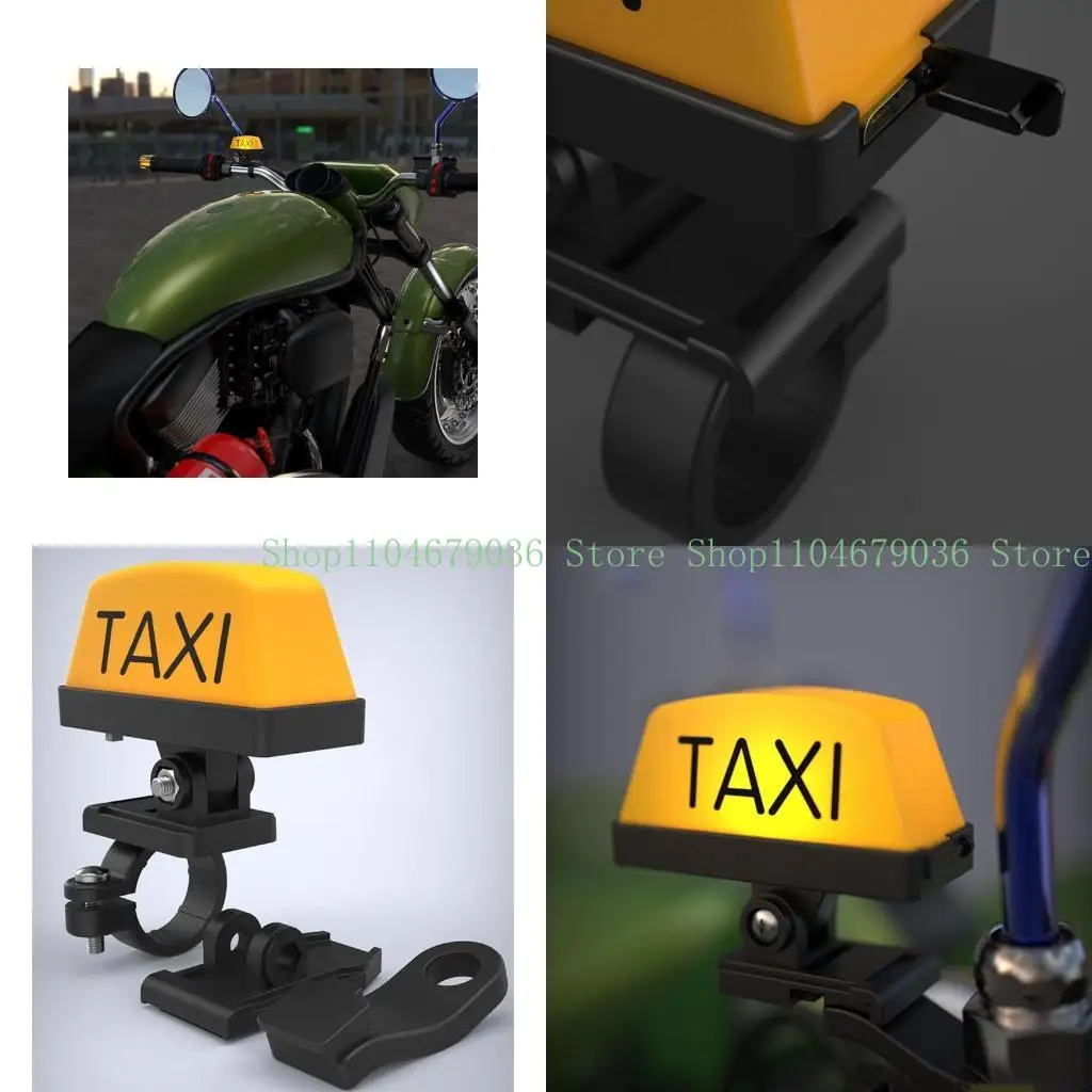 Motorcycle Decoration Modified Light Adjustable Handle Helmet Light USB Rechargable Warning Box Sign LED Lamp Indic