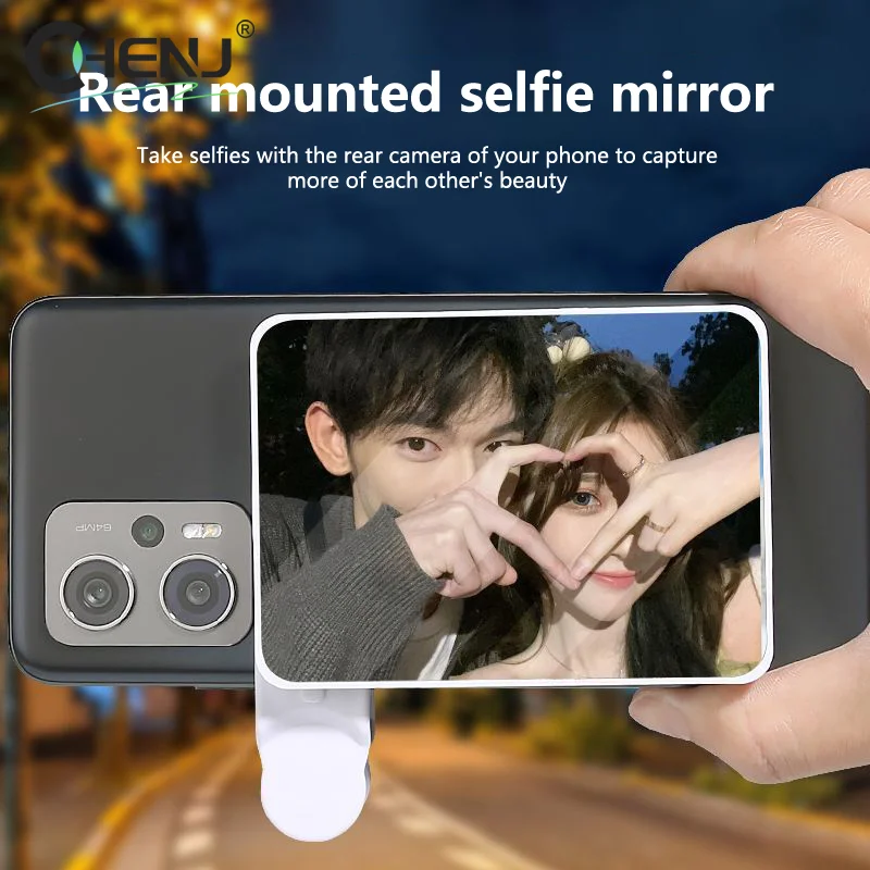 携帯電話用の調整可能なスカイミラー,リアセルフィーミラー,屋外旅行,撮影用品,2 in 1