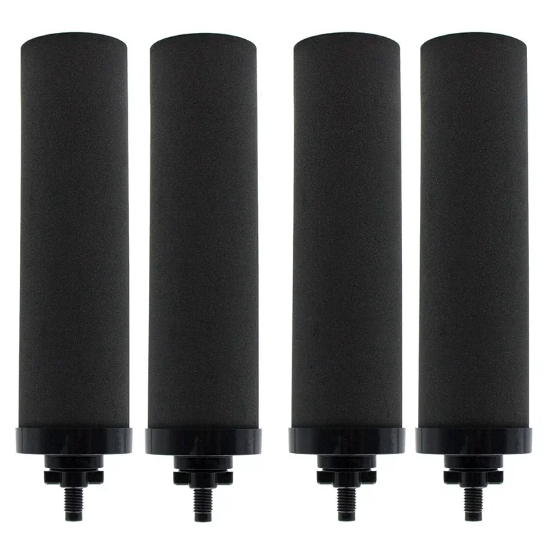 4 Piece Water Filter Black Coconut Shell Activated Carbon for BERKEY BB9-2 Filters for Gravity-Fed Water Filter System