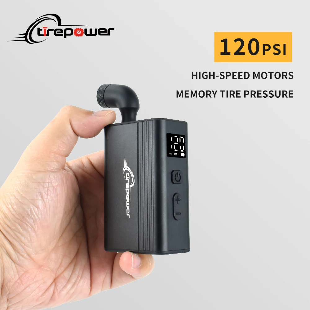 

Портативный насос для накачивания шин Ctrepower 120PSI, мини-насос для велосипедов с поддержкой клапанов Presta, Schrader и Click, с функцией автоматической остановки, аксессуары для велосипедов