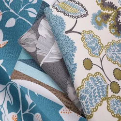 Canvas Fabric By The Meter for Tablecloth Sofa Covers Diy Sewing Floral Polyester-cotton Flowers Printed Thickened Cloth Textile
