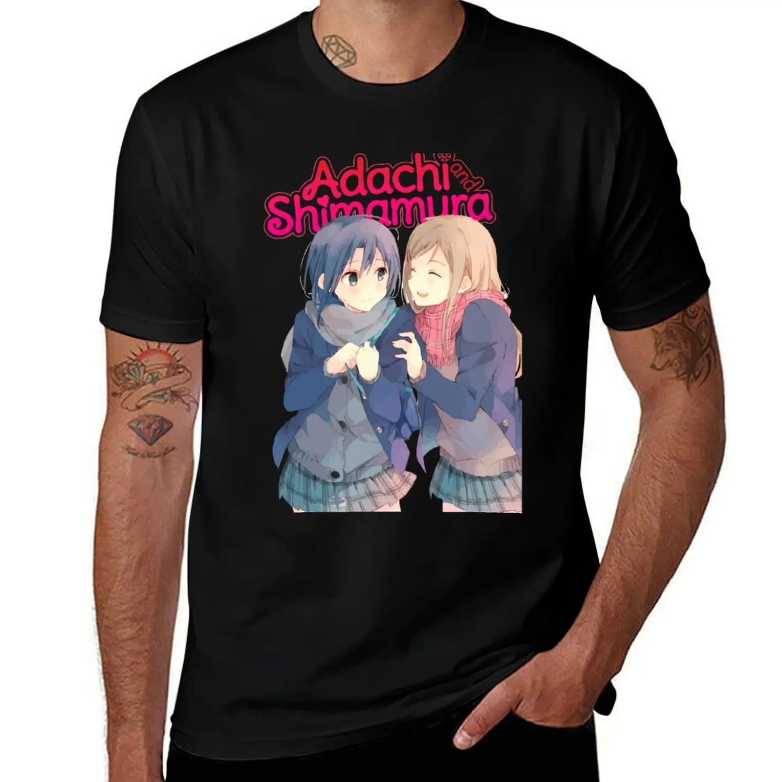 Adachi to Shimamura - Adachi Sakura and Shimamura Hougetsu T-Shirt Work Outdoor for Men T-Shirt