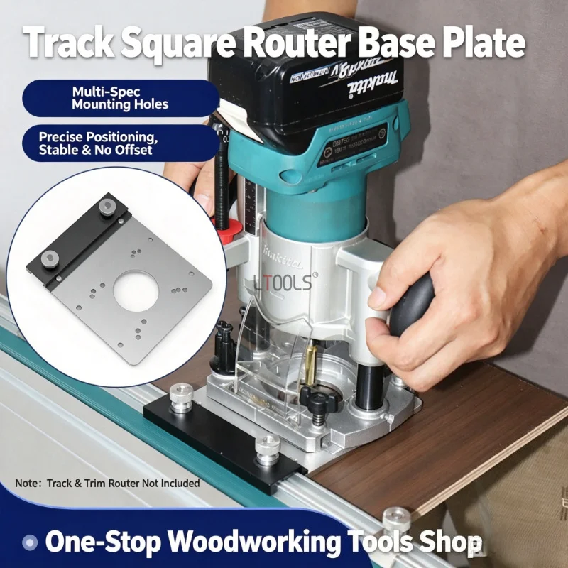 Trimmer Router Track Saw Base Plate Positioning Plate Base Compatible With Festool MT Guide Rail Woodworking Cutting Trimmering