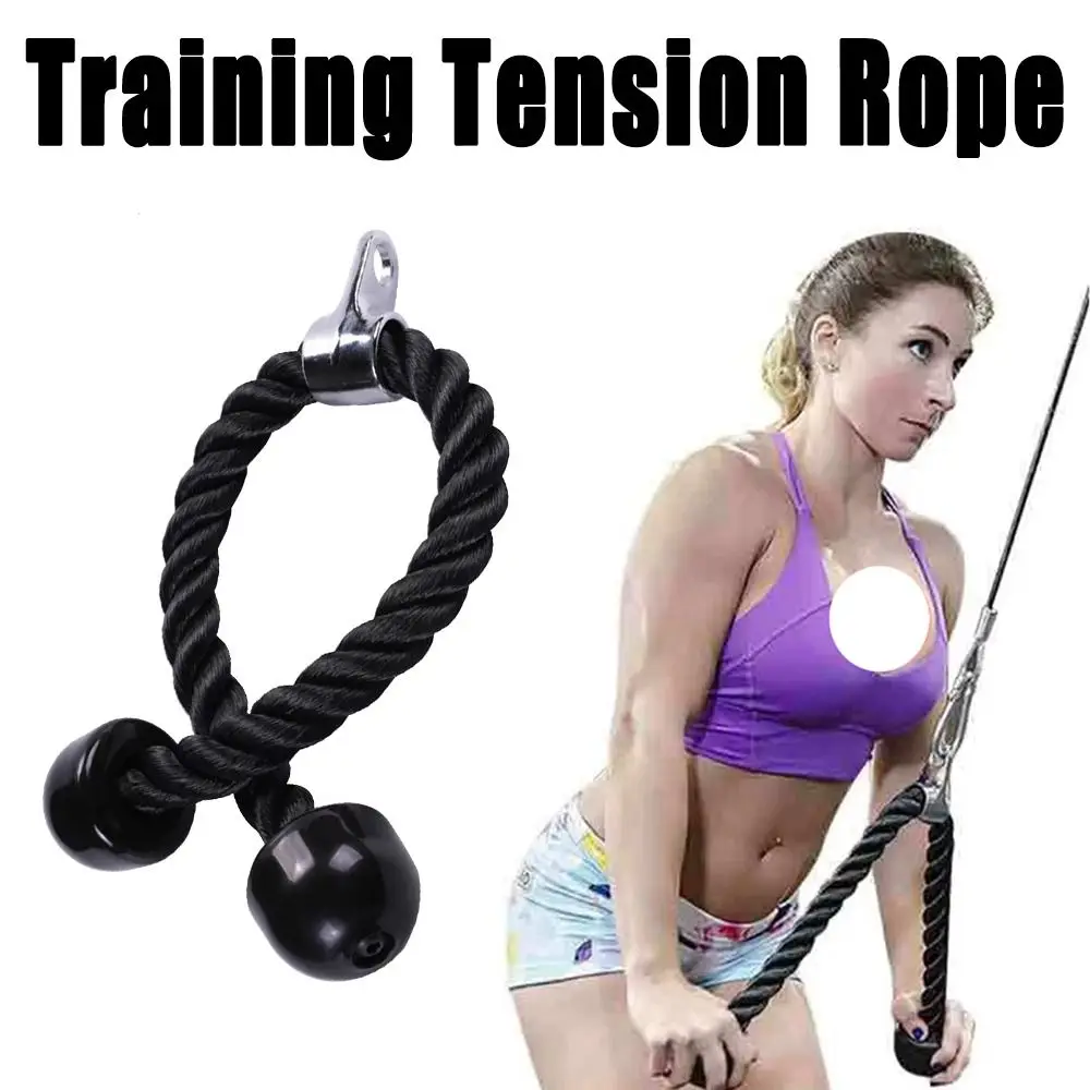 

Portable Triceps Pull Down Rope Heavy Duty Multi-Use Fitness Attachment Cable Stable Muscle Training Gym Pulldown Rope