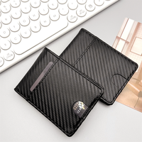 Minimalist RFID Blocking Wallet EDC Tactical Slim PU Leather Credit Card Holder Bifold Smart Wallets with Money Clip for Men