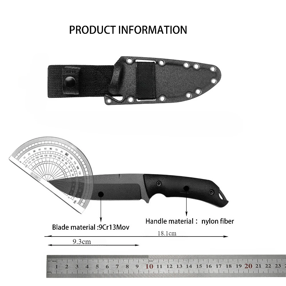 KB 7503 سكين شفرة مثبتة مع 9Cr13Mov شفرة ألياف النايلون مقبض التكتيكية الدفاع جيب EDC سكين تخييم صغير نزهة سكين