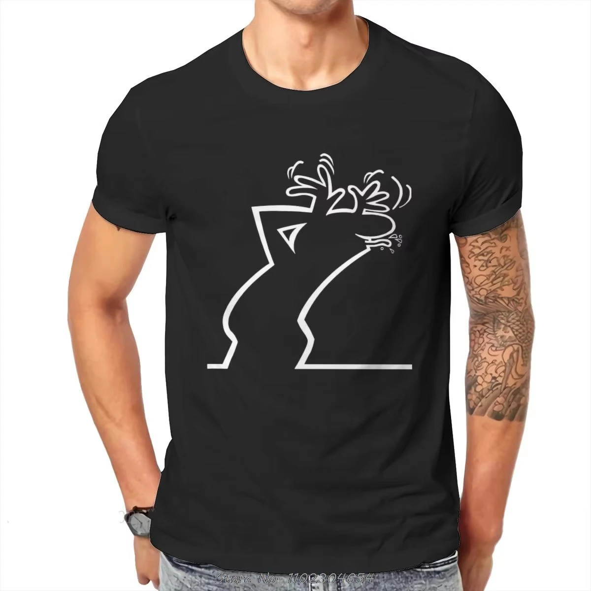 2026 Funny New La Linea Bilder Foto Upload TShirt Men Alternative Casual O-neck Cotton T-Shirt Funny Tees Harajuku