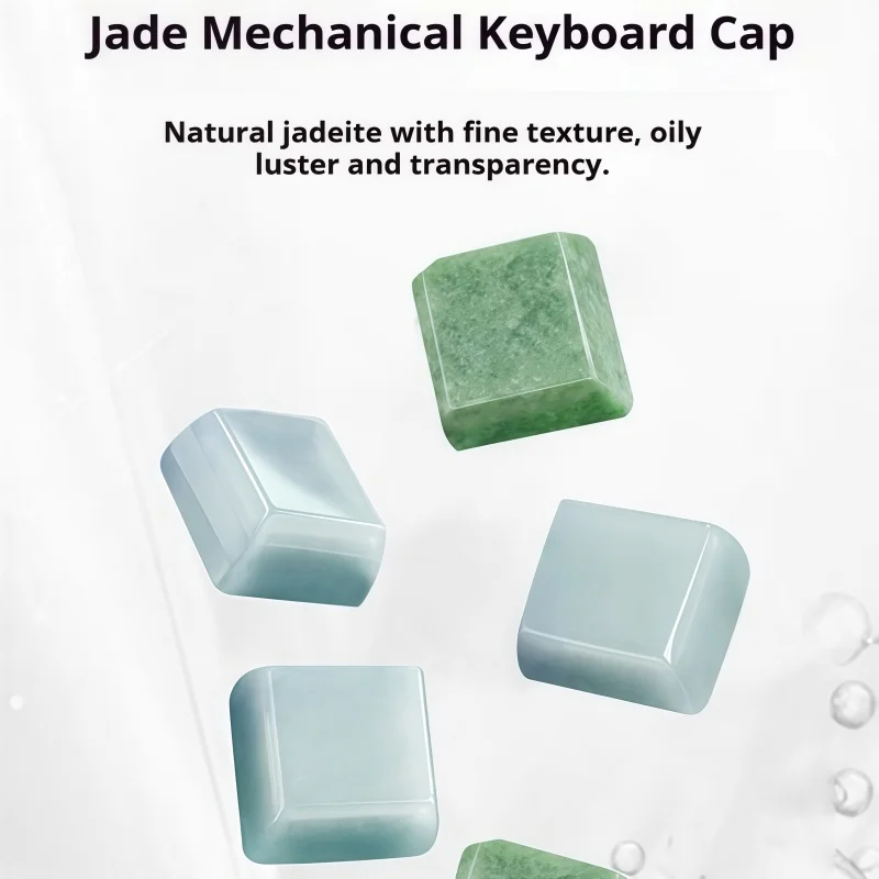 

Нефритовый тематический колпачок для клавиш Клейкий нефрит Креативный персонализированный колпачок для клавиш по индивидуальному заказу Зеленый Синий водный шелковистый гладкий на ощупь без гравировки