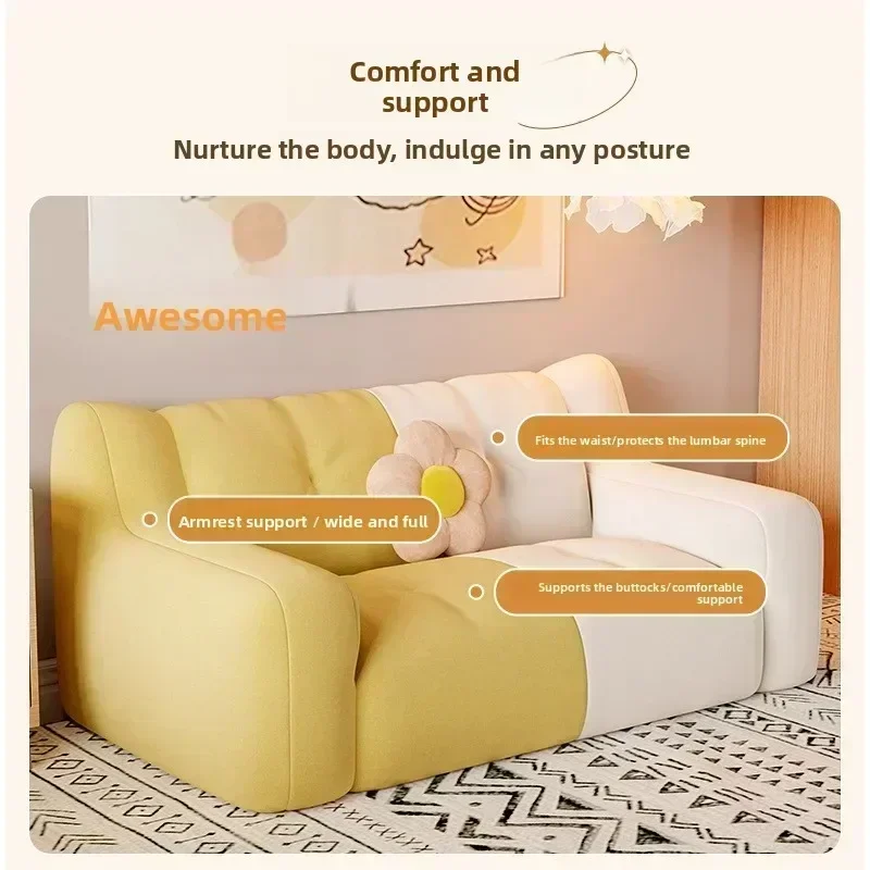 Household GoodsLazy Sofa Single Double Tatami Reclining Sleeping Small Apartment Recliner Rental House Nest Sofa