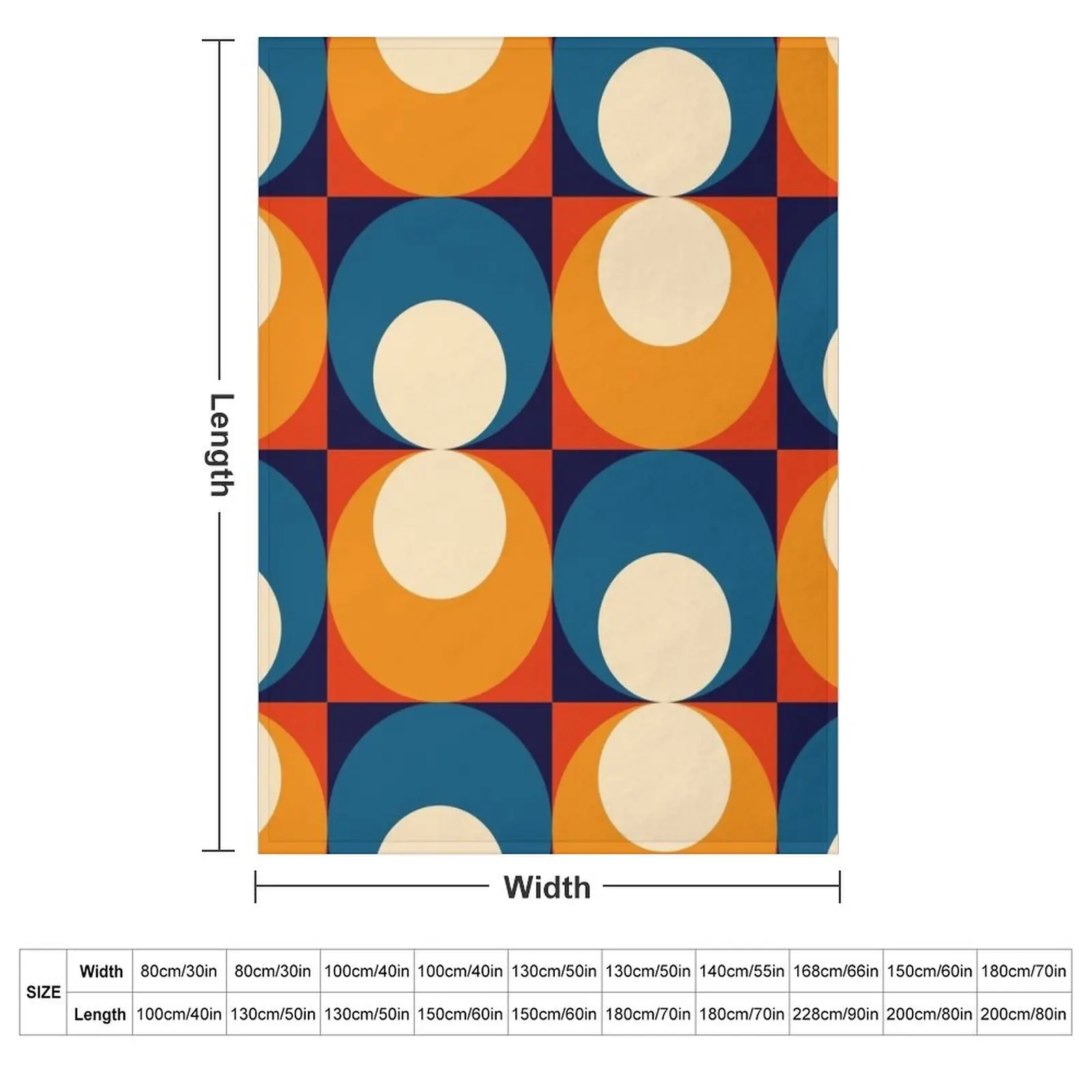 mid century seventies geometrical pattern Throw Blanket Tourist decorative For Decorative Sofa Fashion Sofas Custom Blankets
