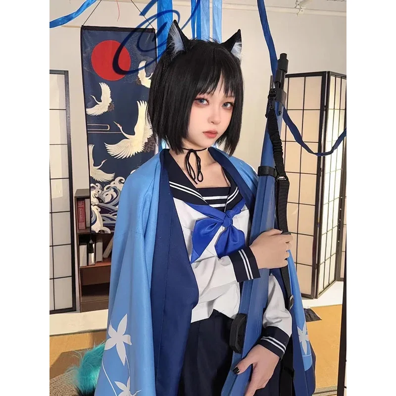 ชุดแฟนคลับเกมบลูอาร์ชีฟ - ชุดการ์ตูนโออิชินโบ พร้อมที่คาดผมและวิกผม เหมาะสำหรับงานปาร์ตี้แสดงอนิเมะในเทศกาลฮาโลวีน