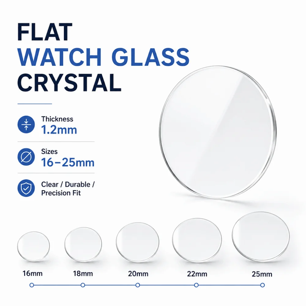 High Quality Flat Sapphire Watch Glass Plane 16-25mm Mineral Watch Glass Watch Accessories Clear Watch Crystal Watch Repair
