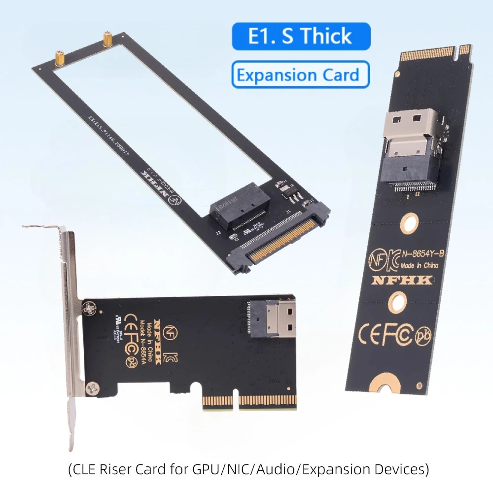 P5801X EDSFF E1.S SSD zu SFF-8639 U.2 Erweiterungsadapterkarte SFF8611 zu U.2 Daten /SFF 8654 zu PCIE Karte /SFF-8611 Konverterkarte