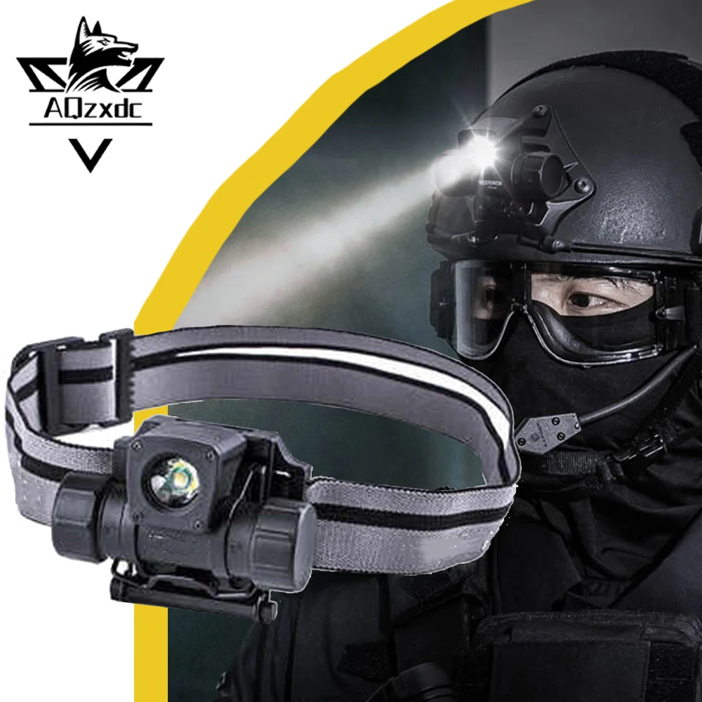

Tactical Headlights 500 Lumens Multi-Function Magnetic Headlamp Outdoor Detachable Rechargeable Helmet Light for Hunting Camping