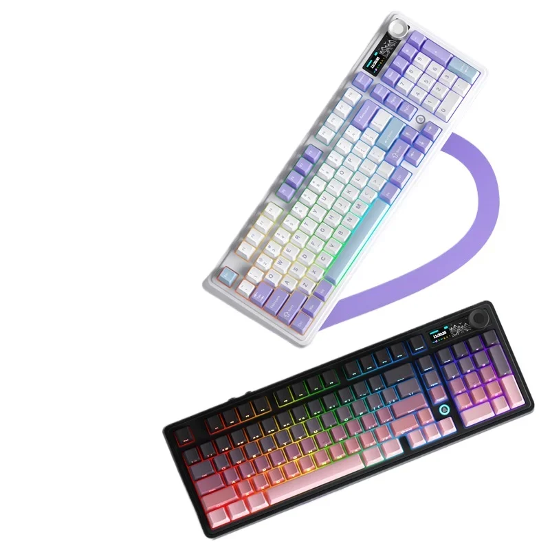 

Mechanical keyboard three-mode 98 with column wireless e-sports game with screen 2.4g/Bluetooth/wired