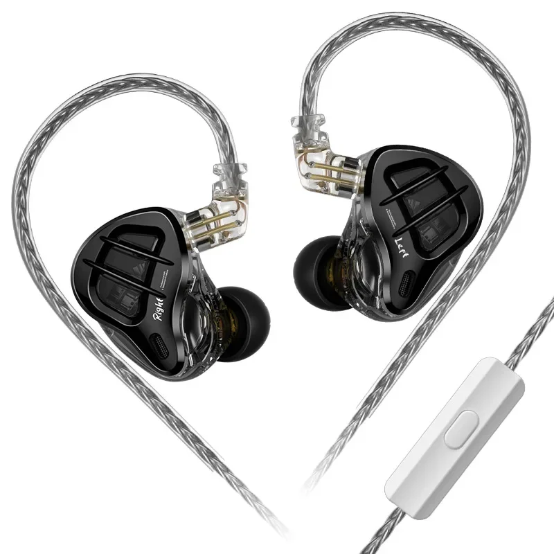 

KZ ZAR In-Ear HIFI Earphone Wired Best IEMs High-Performance 1DD+7BA Drivers Metal Monitor Headphone with Detachable Cable Mic