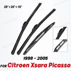  Wiper Front & Rear Wiper Blades Set For Citroen Xsara Picasso 1998 - 2005 Windshield Windscreen Window Brush 26