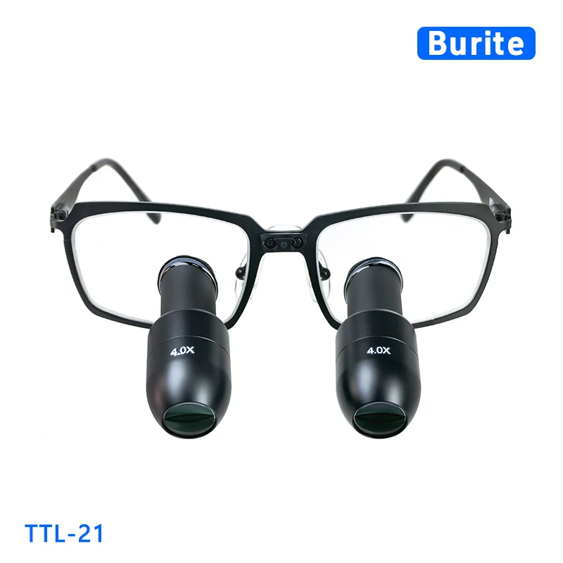 

Burite 21 TTL Kepler Prismatic Loupes Customized Dental Surgical 4X5X6X IPD Myopia Glasses with Metal Lens Titanium Frame