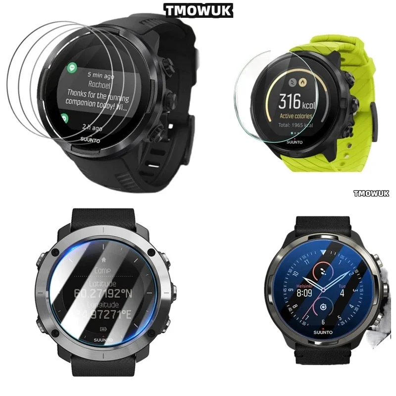 Защитное стекло 9H с эргономичным дизайном для Suunto 5, 7, 9 Peak Pro Race S 45 мм, 49 мм, OCEAN, Traverse, Alpha